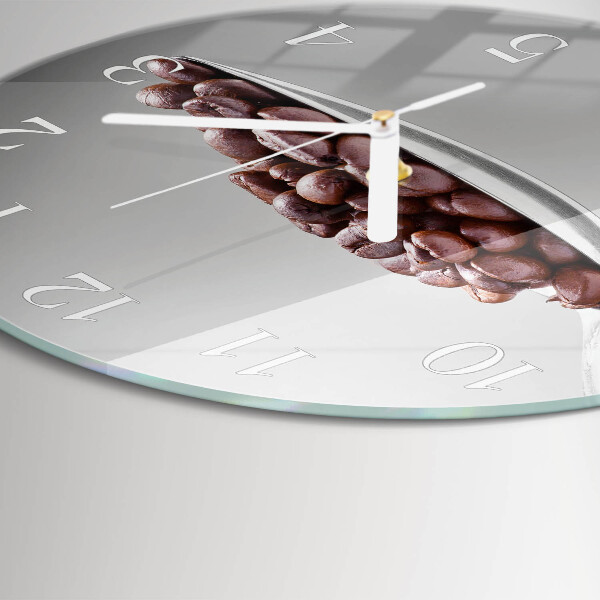 Ronde glazen klok Een lepel koffie