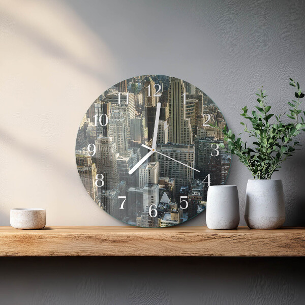 Ronde glazen klok Horizon