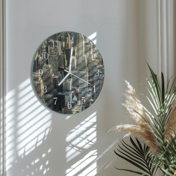 Ronde glazen klok Horizon