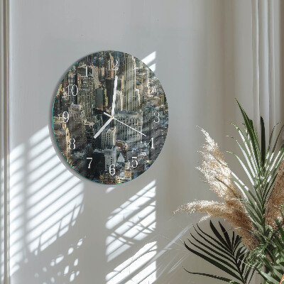 Ronde glazen klok Horizon