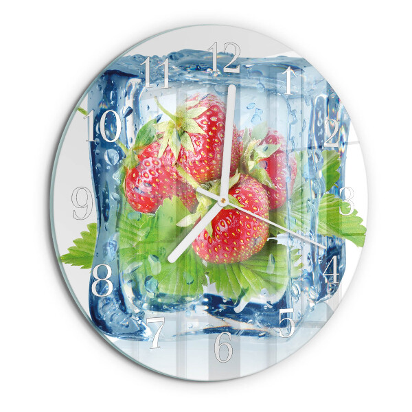 Ronde glazen klok Aardbeienijs