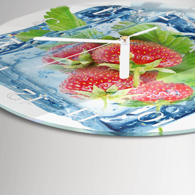 Ronde glazen klok Aardbeienijs