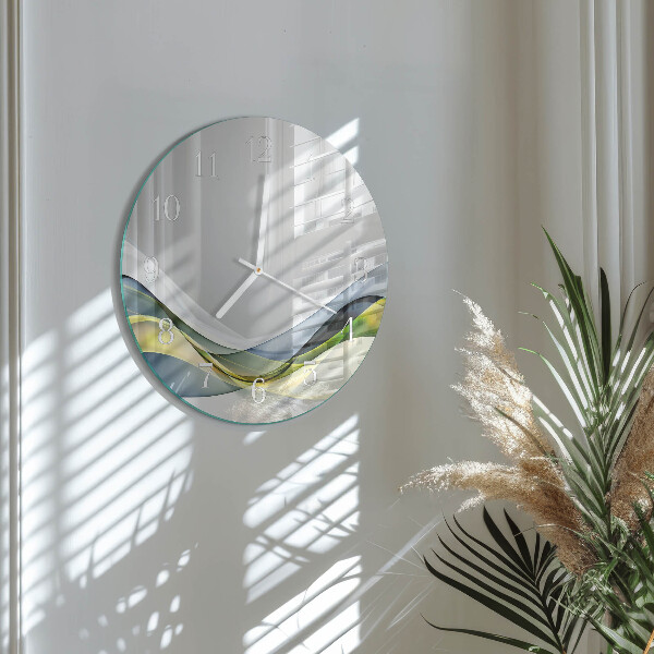 Ronde glazen klok Abstractie