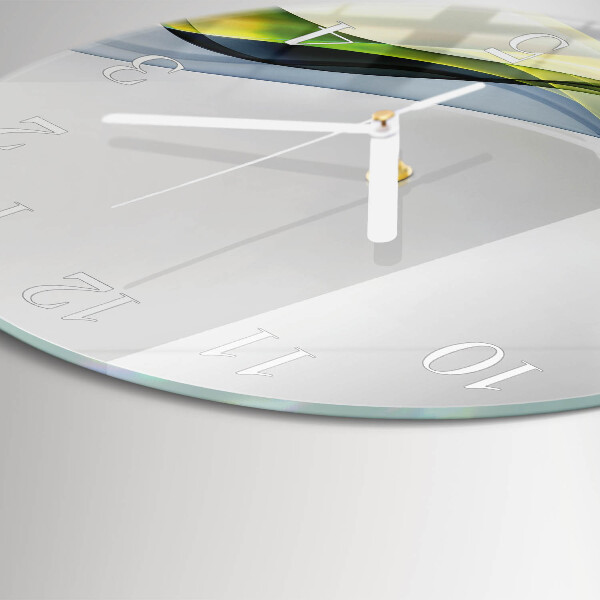 Ronde glazen klok Abstractie