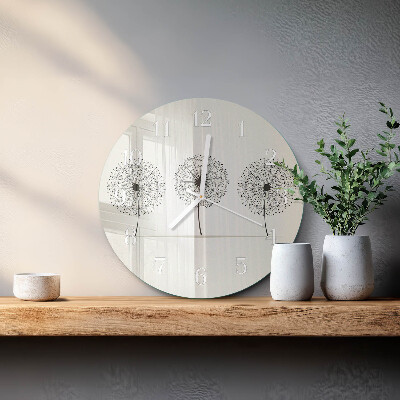 Ronde glazen klok Abstractie