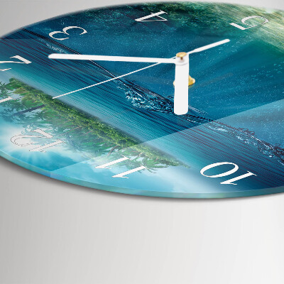 Ronde glazen klok Zeebedding