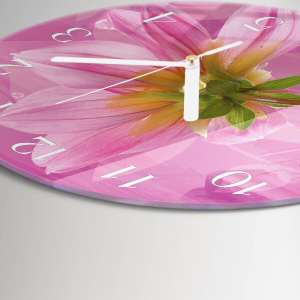Ronde glazen klok Bloem
