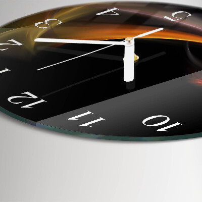 Ronde glazen klok Abstractie
