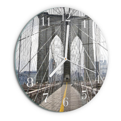 Ronde glazen klok Brooklynbrug