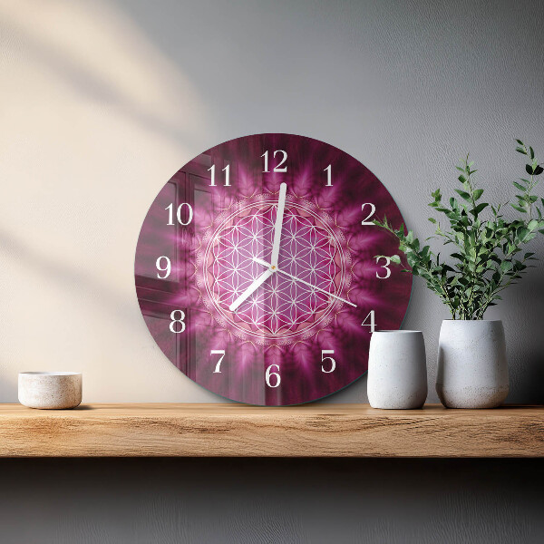 Ronde glazen klok Abstractie