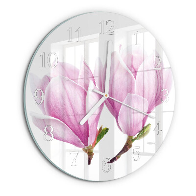 Ronde glazen klok Magnolia