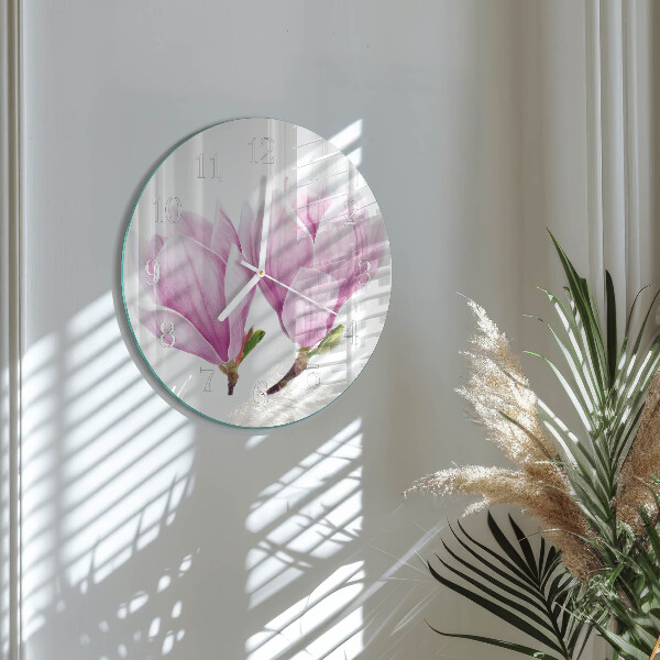 Ronde glazen klok Magnolia