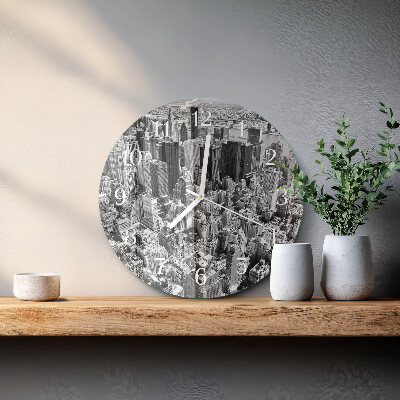 Ronde glazen klok Horizon