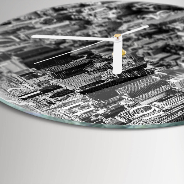 Ronde glazen klok Horizon