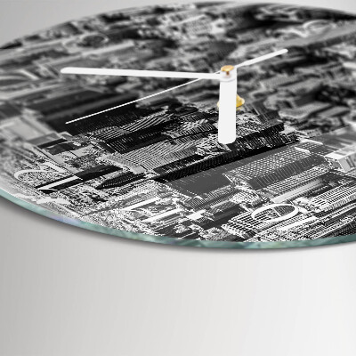Ronde glazen klok Horizon