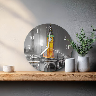 Ronde glazen klok Big Ben