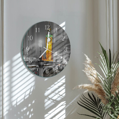 Ronde glazen klok Big Ben