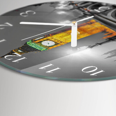 Ronde glazen klok Big Ben