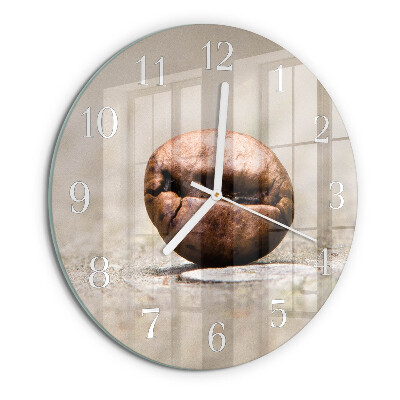Ronde glazen klok Koffieboon