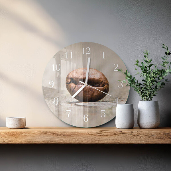 Ronde glazen klok Koffieboon