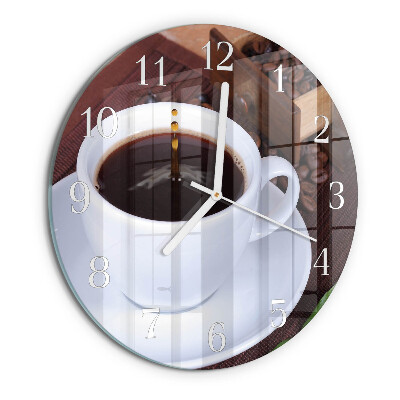 Ronde glazen klok Koffie