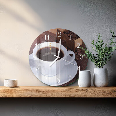 Ronde glazen klok Koffie