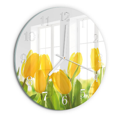 Ronde glazen klok Tulpen