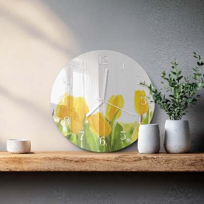 Ronde glazen klok Tulpen
