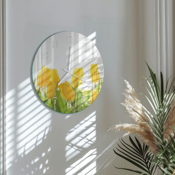 Ronde glazen klok Tulpen