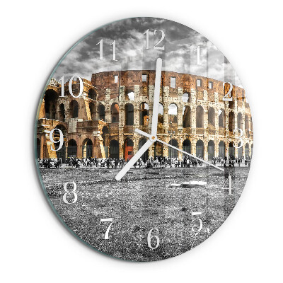 Ronde glazen klok Colosseum