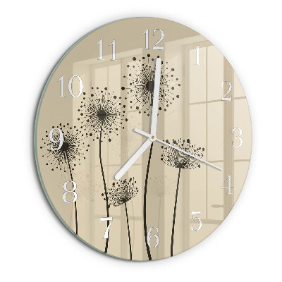Ronde glazen klok Bloemen