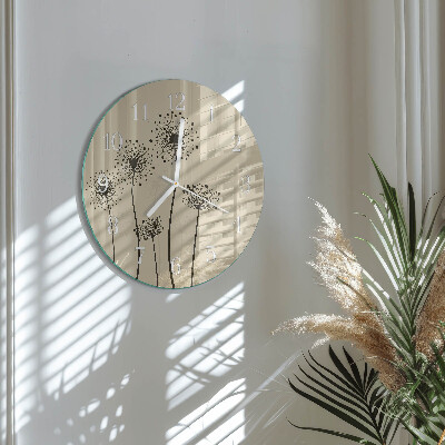 Ronde glazen klok Bloemen