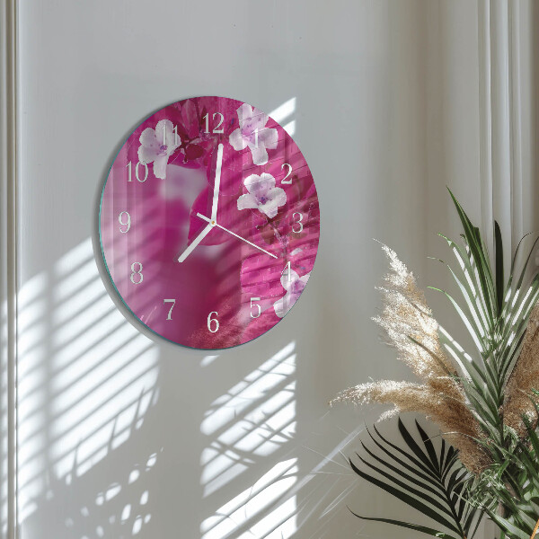 Ronde glazen klok Bloemen