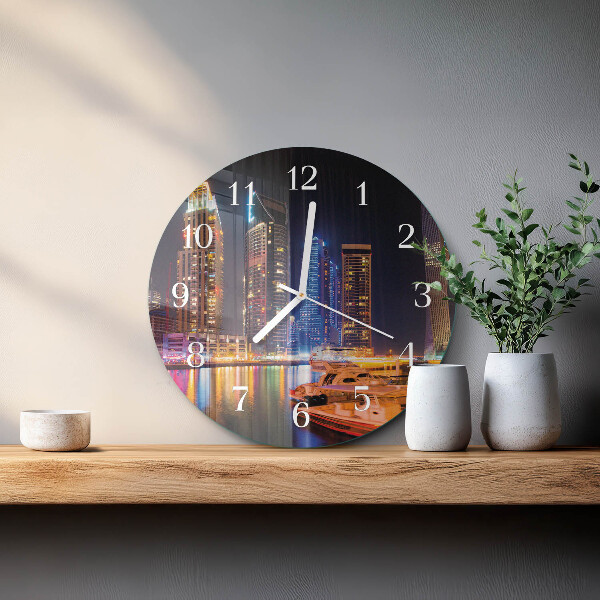 Ronde glazen klok Horizon