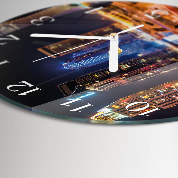 Ronde glazen klok Horizon