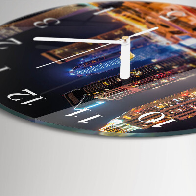 Ronde glazen klok Horizon