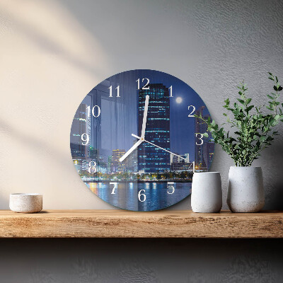 Ronde glazen klok Avondje uit