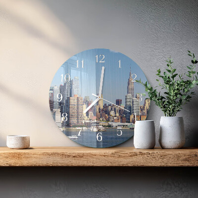 Ronde glazen klok Horizon