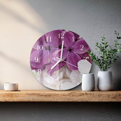 Ronde glazen klok Bloemen