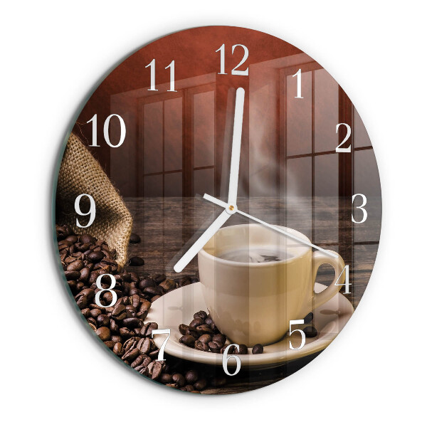 Ronde glazen klok Koffie