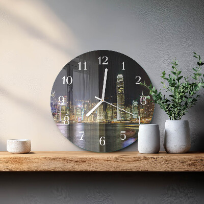 Ronde glazen klok Horizon