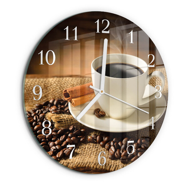 Ronde glazen klok Koffie