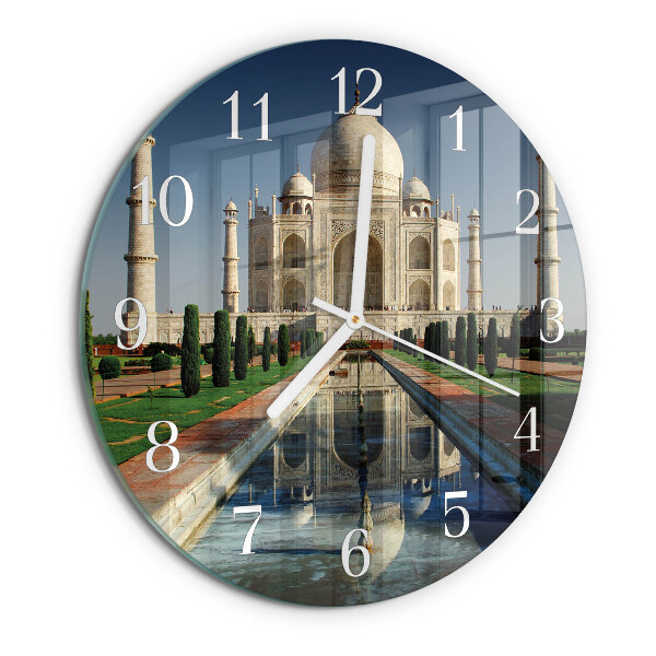 Ronde glazen klok Taj Mahal