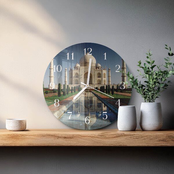Ronde glazen klok Taj Mahal