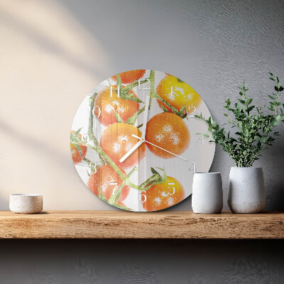Ronde glazen klok Tomaten