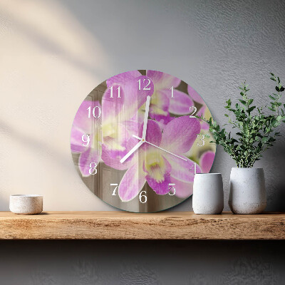 Ronde glazen klok Bloemen