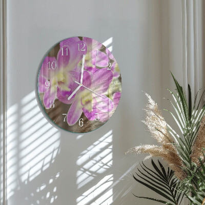 Ronde glazen klok Bloemen