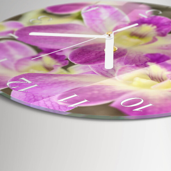 Ronde glazen klok Bloemen