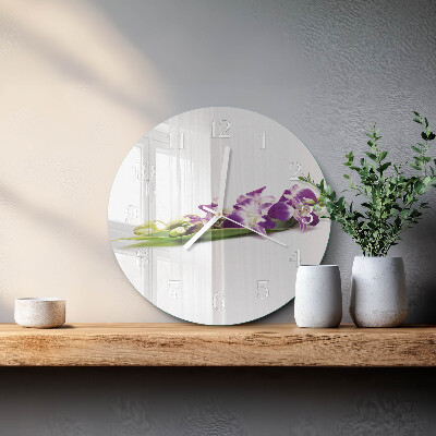 Ronde glazen klok Bloemen