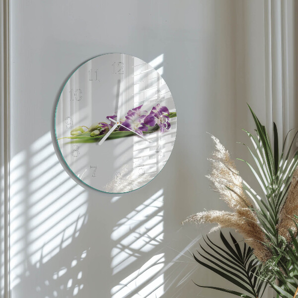 Ronde glazen klok Bloemen
